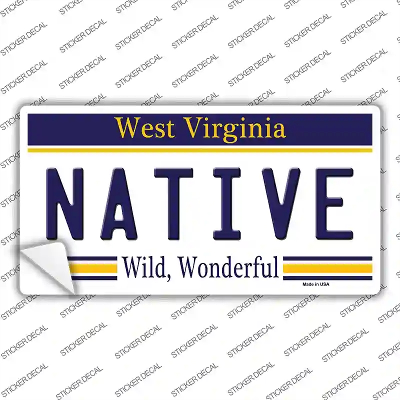 LP-6517s-L Native West Virginia Novelty Sticker Decal - Large