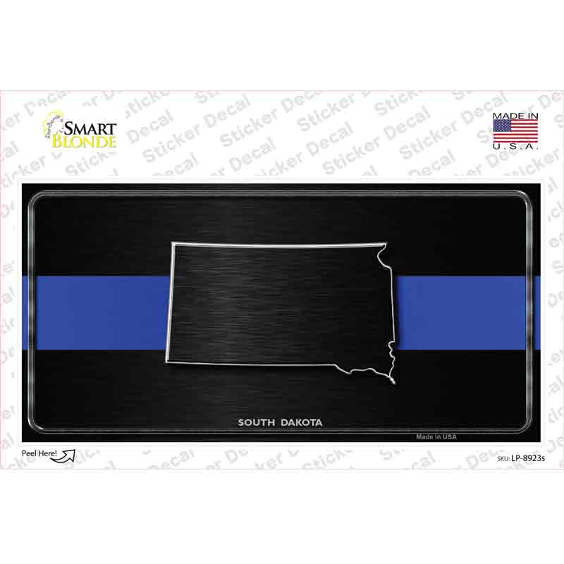 LP-8923s-M South Dakota Thin Blue Line Novelty Sticker Decal - Medium