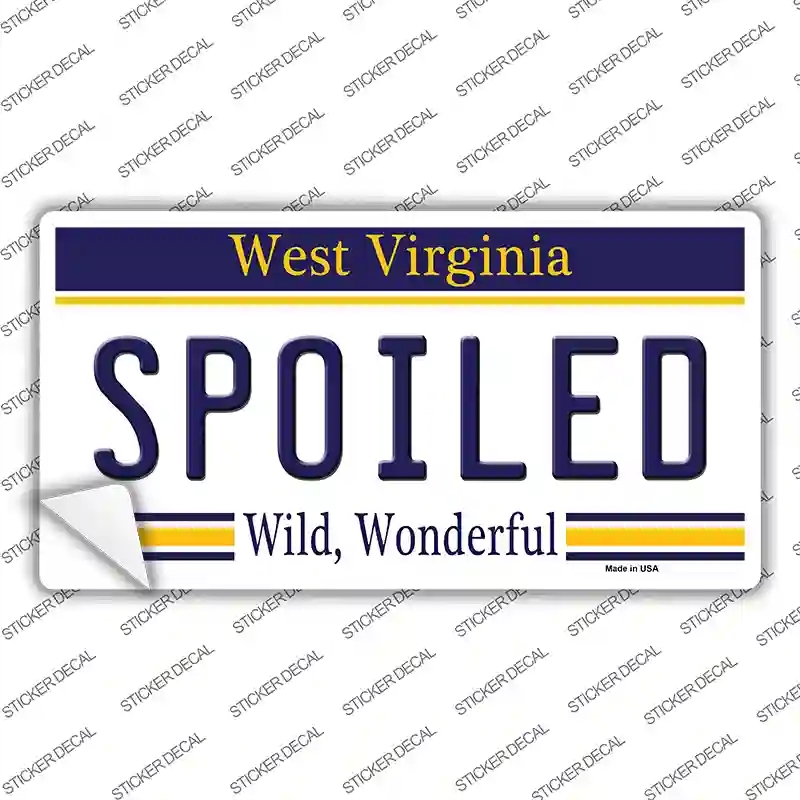 LP-6530s-S Spoiled West Virginia Novelty Sticker Decal - Small