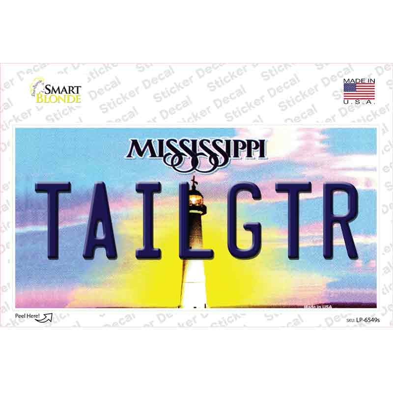 LP-6549s-M Tailgtr Mississippi Novelty Sticker Decal - Medium