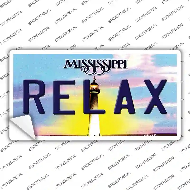 LP-6565s-S Relax Mississippi Novelty Sticker Decal - Small