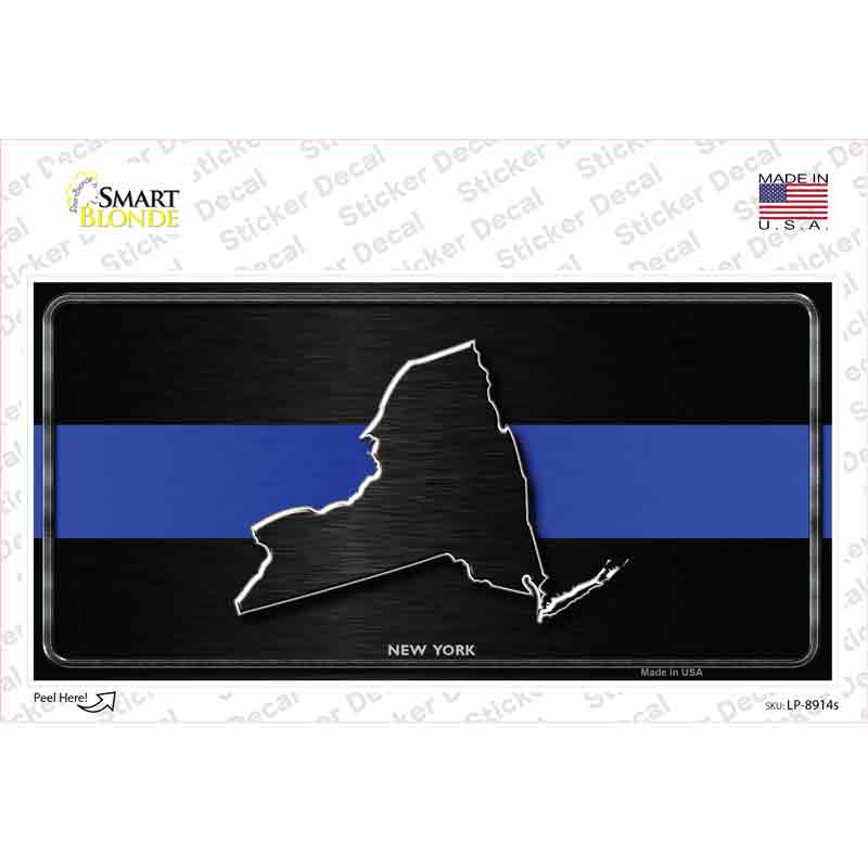 LP-8914s-M   York Thin Blue Line Novelty Sticker Decal - Medium