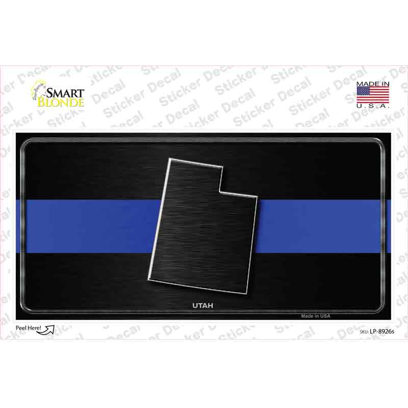 LP-8926s-M Utah Thin Blue Line Novelty Sticker Decal - Medium