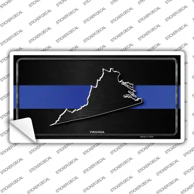 LP-8928s-L Virginia Thin Blue Line Novelty Sticker Decal - Large