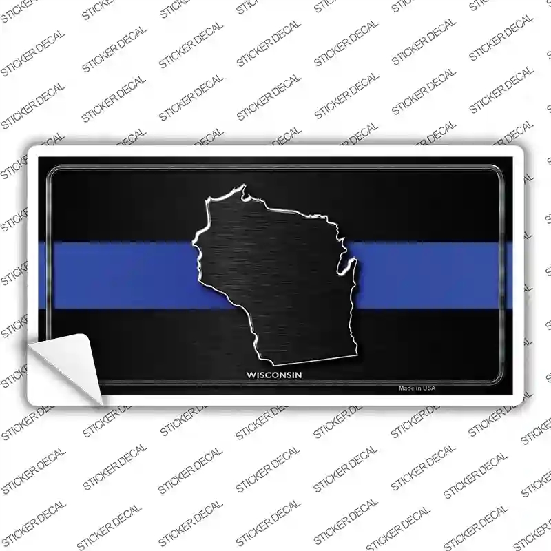 LP-8931s-L Wisconsin Thin Blue Line Novelty Sticker Decal - Large