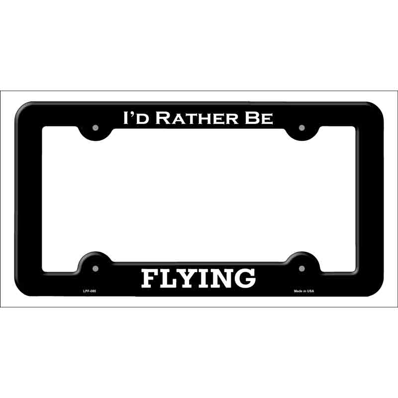 LPF-085b 12 x 6 in. Flying Novelty Metal License Plate Frame - Black