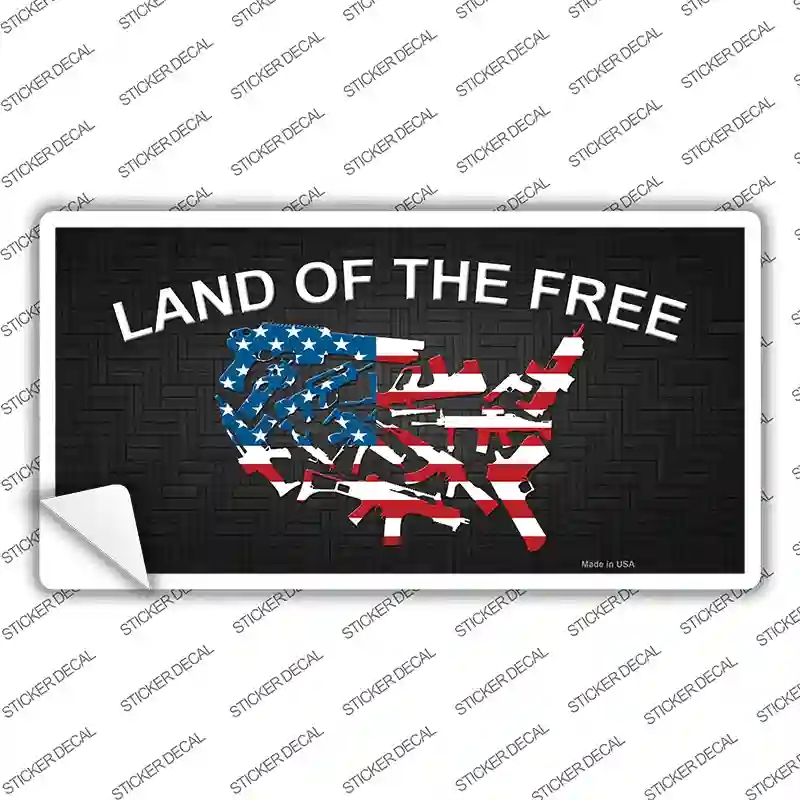 LP-8095s-L Land of the Free Novelty Sticker Decal - Large