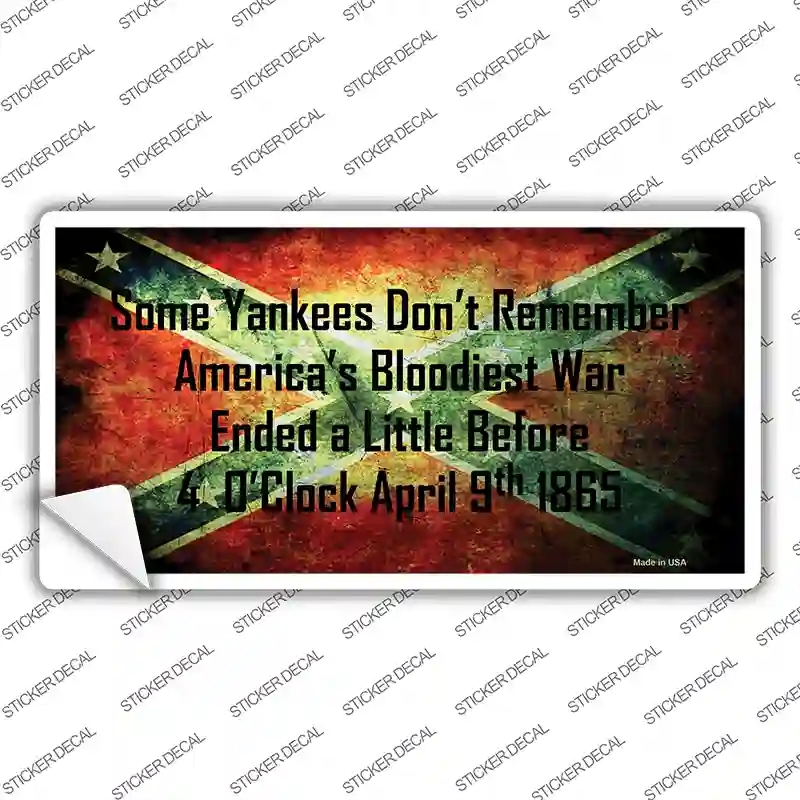 LP-8108s-L Some Yankees Do Not Remember Novelty Sticker Decal - Large