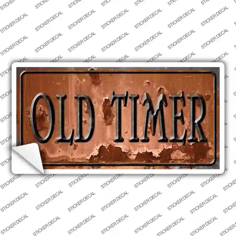 LP-8114s-S Old Timer Rusty Novelty Sticker Decal - Small