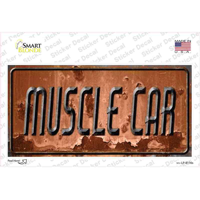 LP-8116s-M Muscle Car Novelty Sticker Decal - Medium