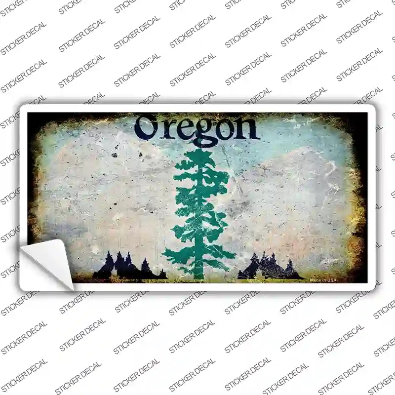 LP-8154s-S Oregon State Rusty Novelty Sticker Decal - Small