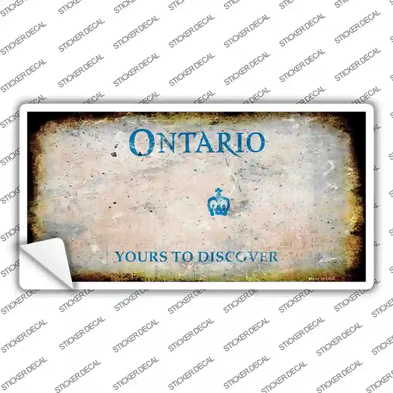 LP-8171s-S Ontario Canada Rusty Novelty Sticker Decal - Small