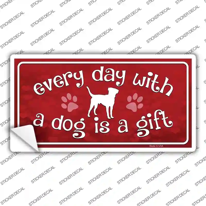 LP-9851s-L Dog is A Gift Novelty Sticker Decal - Large
