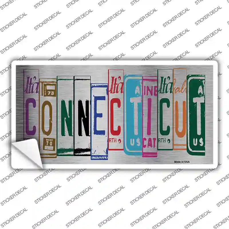 LPC-1021s-L Connecticut Art Novelty Sticker Decal - Large