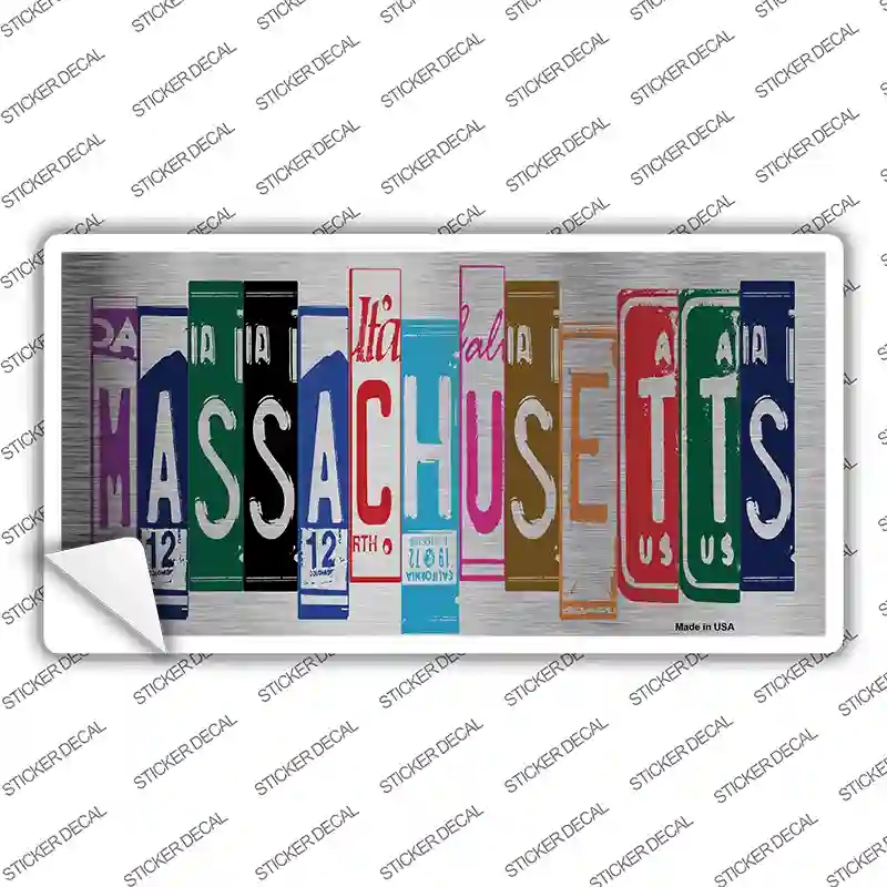 LPC-1035s-XL Massachusetts Art Novelty Sticker Decal - Extra Large