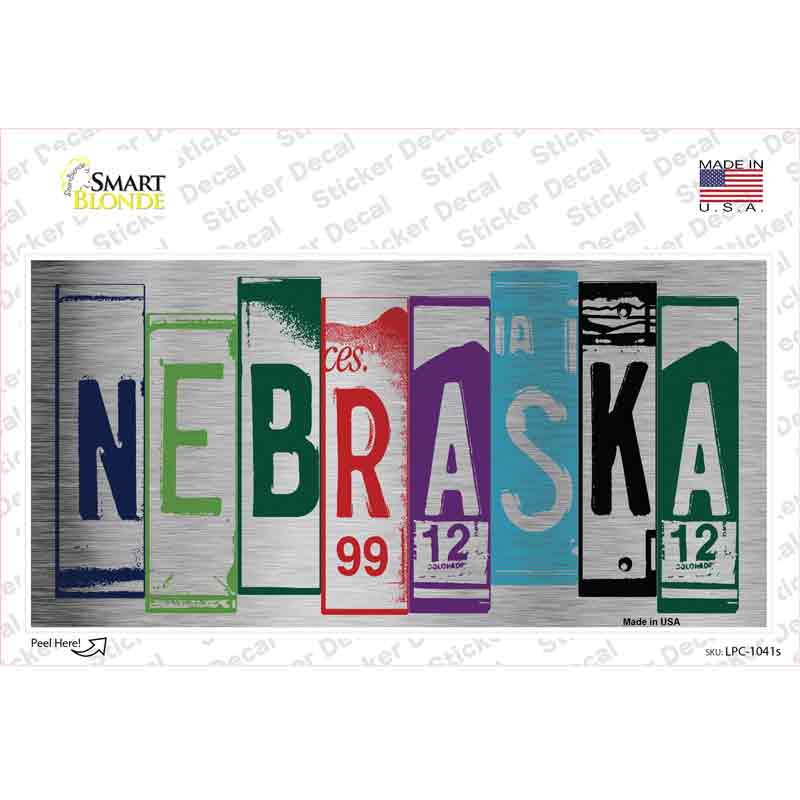 LPC-1041s-M Nebraska Art Novelty Sticker Decal - Medium