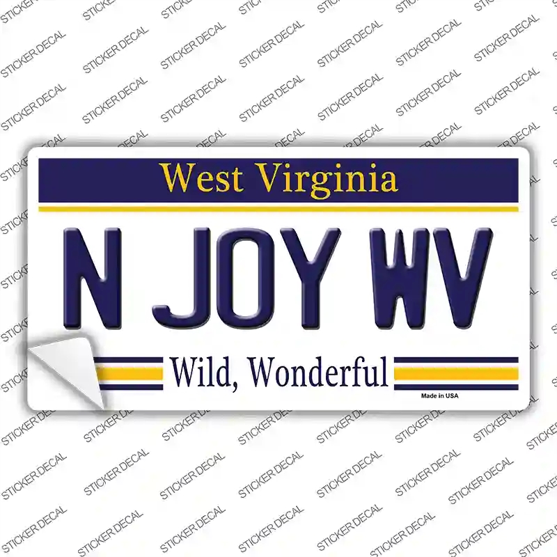 LP-6514s-L N Joy West Virginia Novelty Sticker Decal - Large