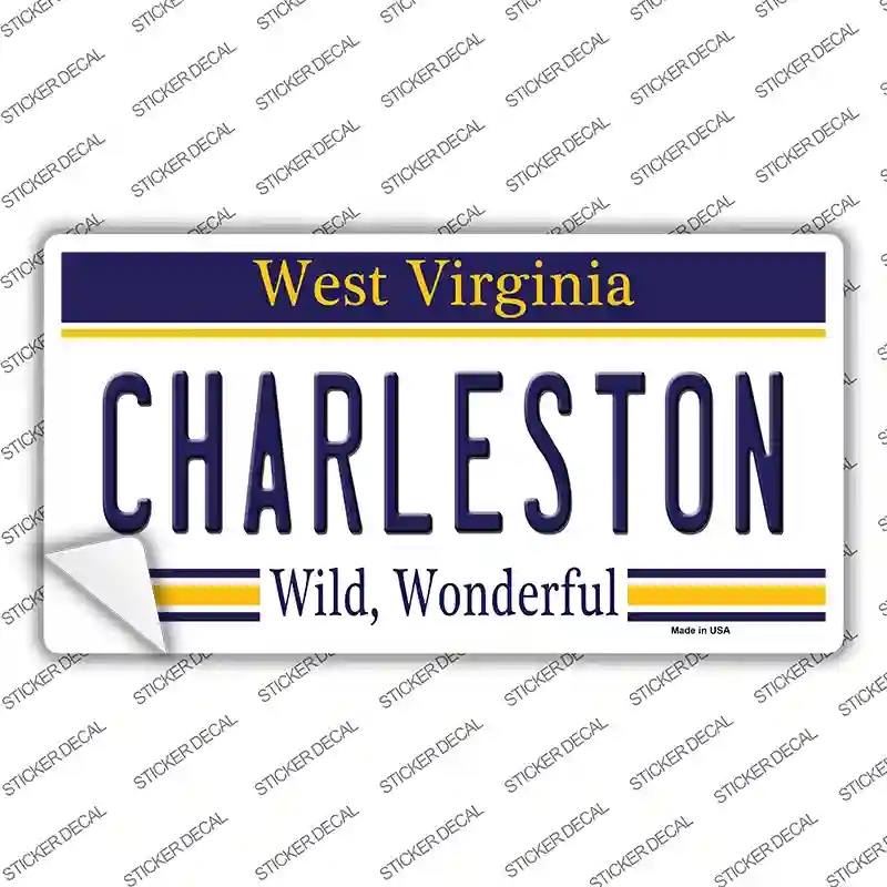 LP-6537s-XL Charleston West Virginia Novelty Sticker Decal - Extra Large