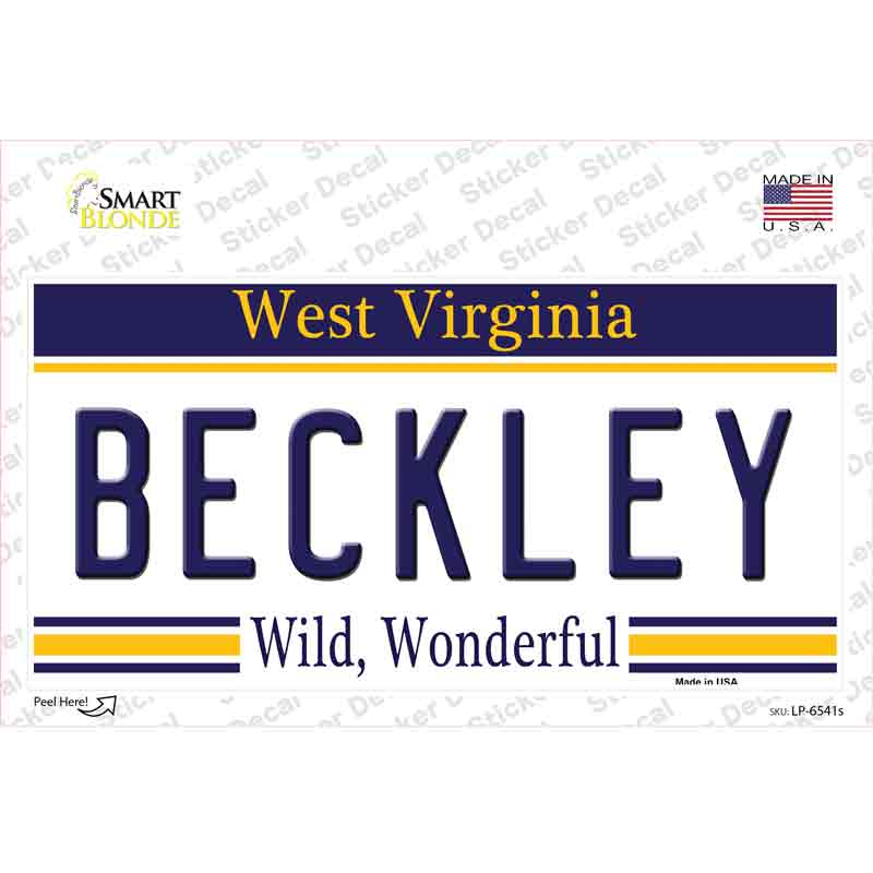 LP-6541s-M Beckley West Virginia Novelty Sticker Decal - Medium
