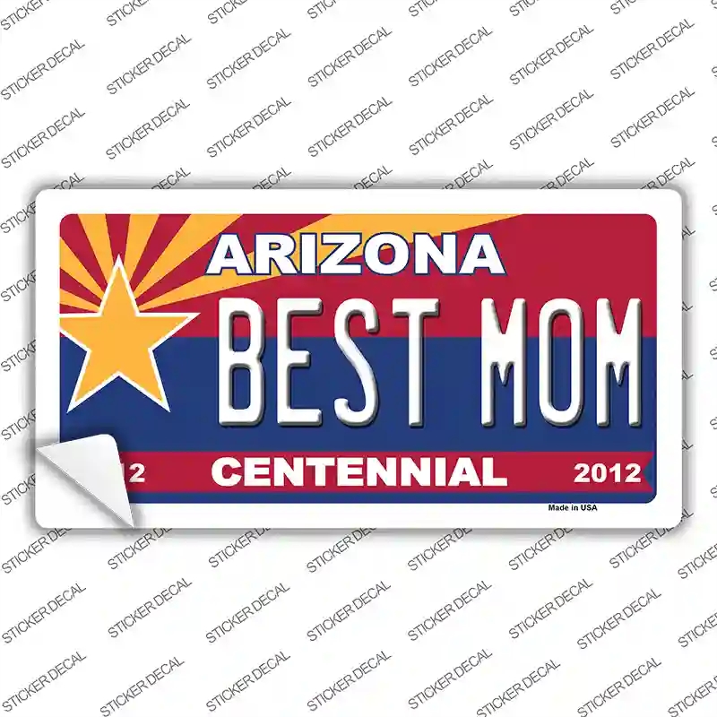 LP-6832s-L Arizona Centennial Best Mom Novelty Sticker Decal - Large