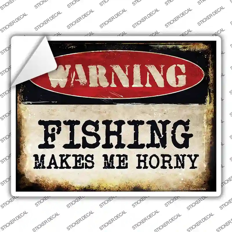 P-1366s-XL Fishing Novelty Rectangle Sticker Decal - Extra Large
