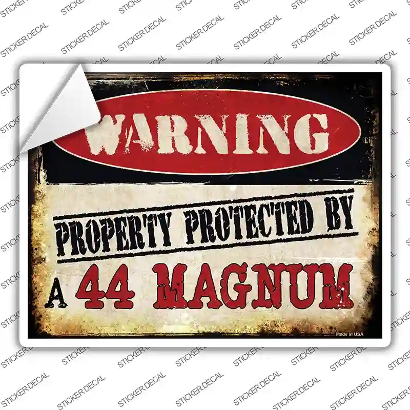 P-1374s-L 44 Magnum Novelty Rectangle Sticker Decal - Large