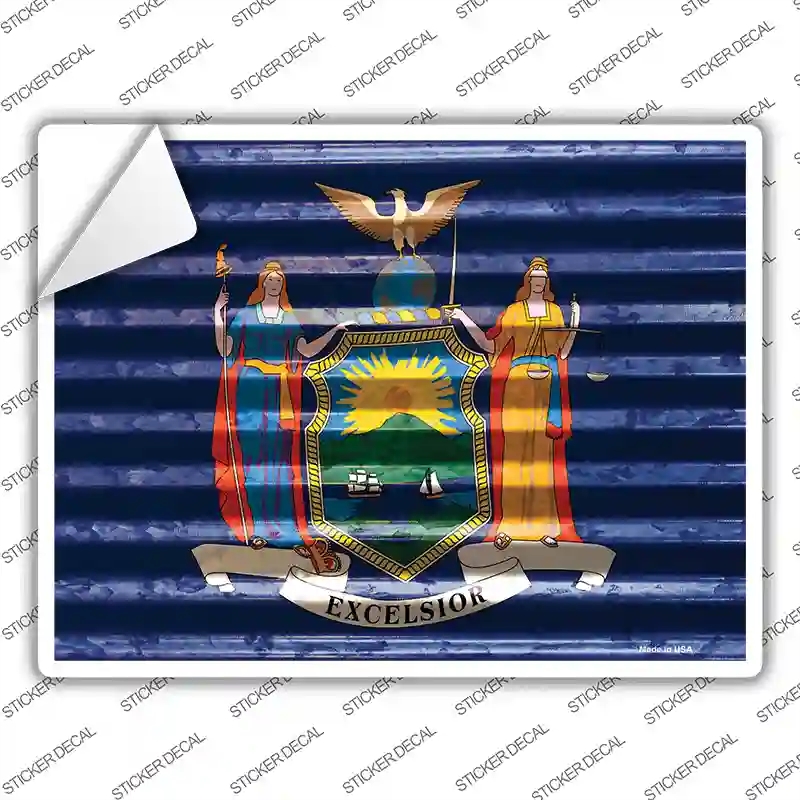 P-2346s-L   York Flag Novelty Rectangle Sticker Decal - Large