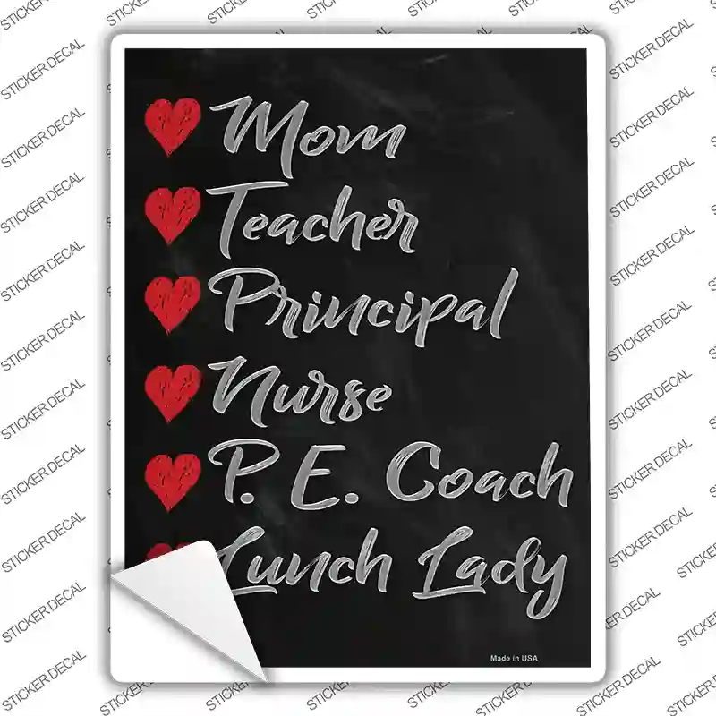 P-2909s-XL Love Education Novelty Rectangle Sticker Decal - Extra Large