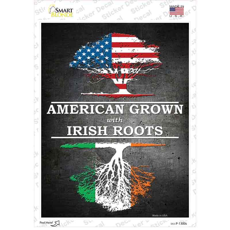 P-1299s-M American Grown French Roots Novelty Rectangle Sticker Decal - Medium