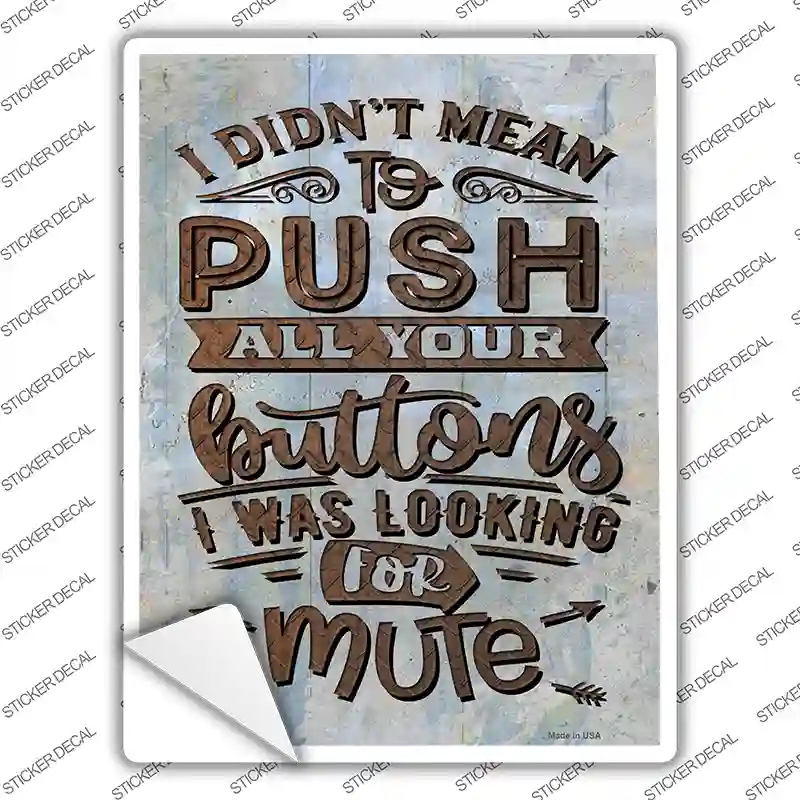 P-3666s-XL I Was Looking for Mute Novelty Rectangle Sticker Decal - Extra Large