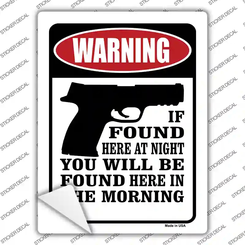 P-385s-S If Found Here Novelty Rectangle Sticker Decal - Small