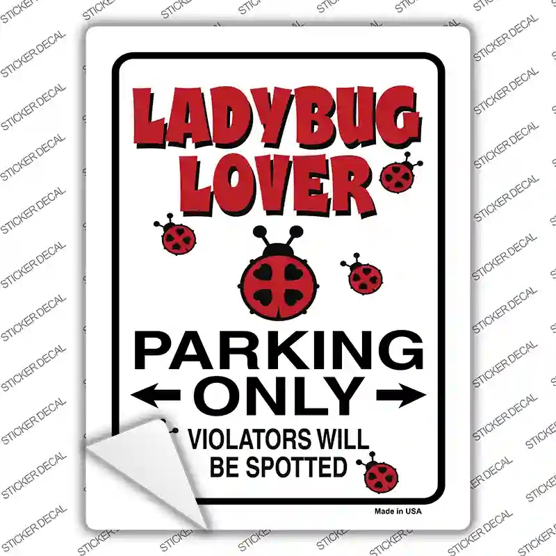 P-615s-L Ladybug Lover Novelty Rectangle Sticker Decal - Large