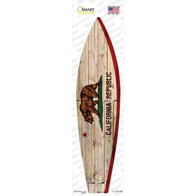 SB-104s-M California State Flag Novelty Surfboard Sticker Decal - Medium