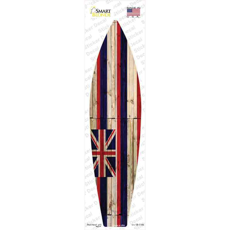 SB-110s-M Hawaii State Flag Novelty Surfboard Sticker Decal - Medium