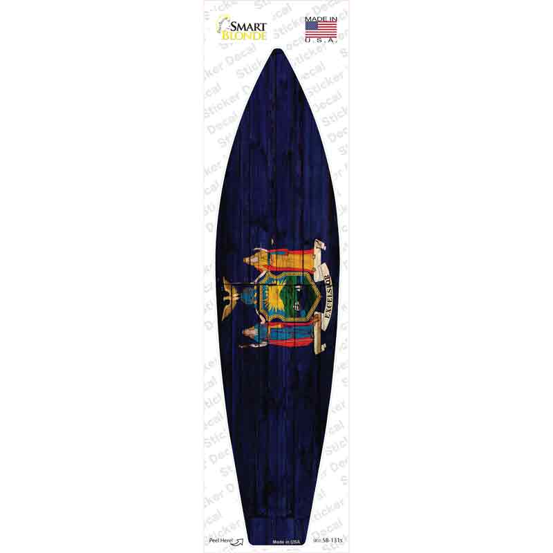SB-131s-M   York State Flag Novelty Surfboard Sticker Decal - Medium