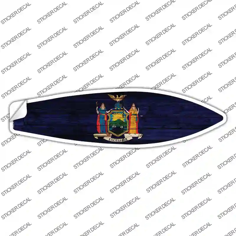 SB-131s-S   York State Flag Novelty Surfboard Sticker Decal - Small