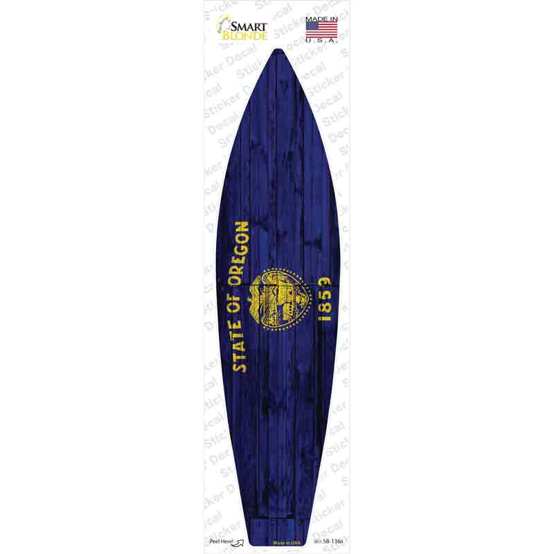 SB-136s-M Oregon State Flag Novelty Surfboard Sticker Decal - Medium