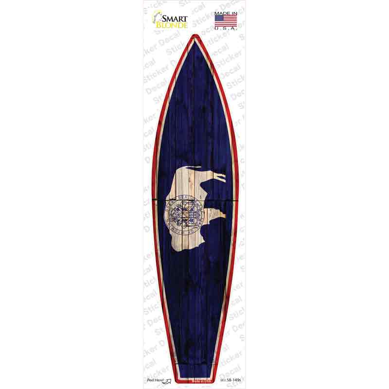 SB-149s-M Wyoming State Flag Novelty Surfboard Sticker Decal - Medium