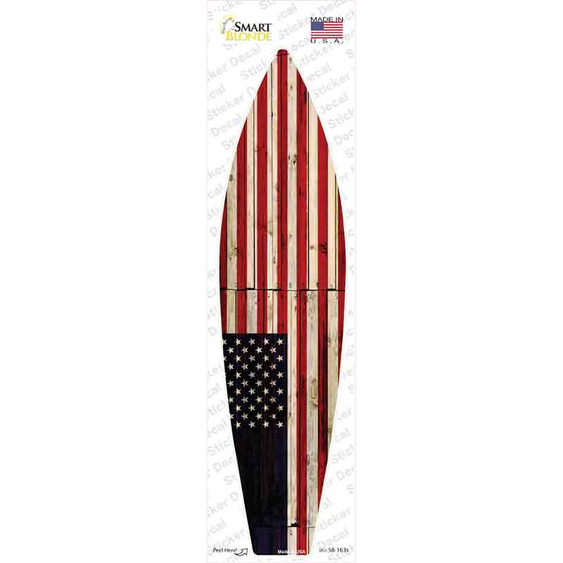 SB-163s-M American Flag Novelty Surfboard Sticker Decal - Medium