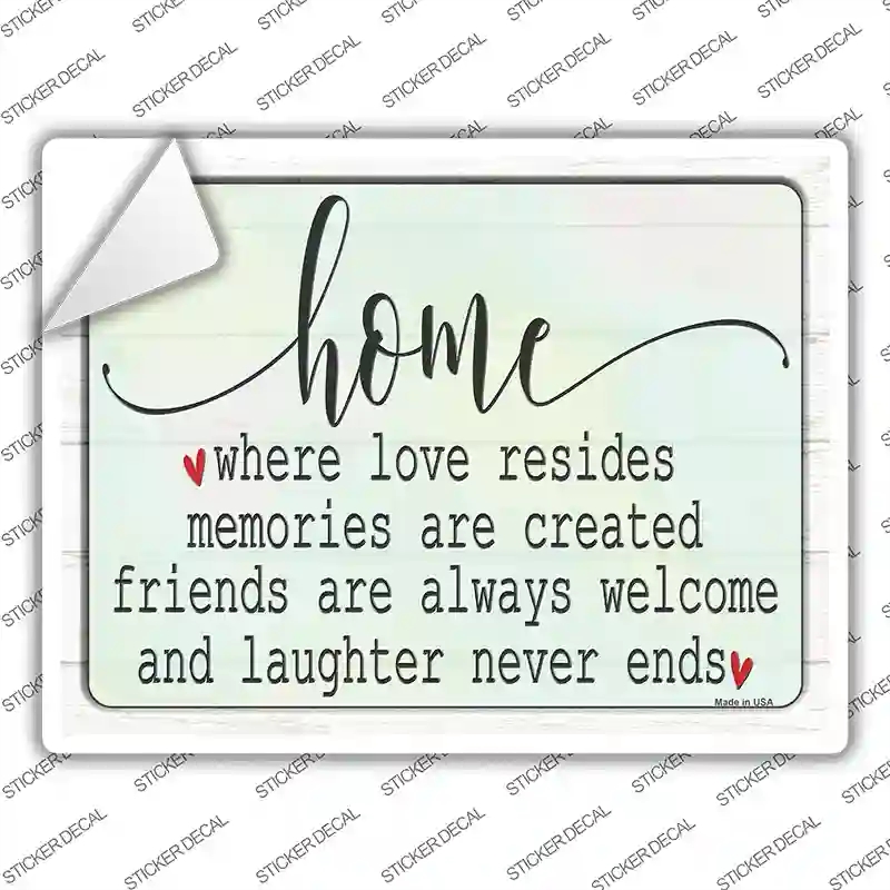 P-3808s-XL Where Love Resides Novelty Rectangle Sticker Decal - Extra Large