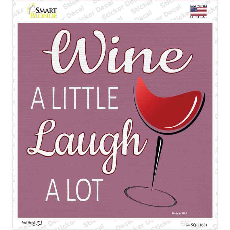 SQ-1163s-M Laugh A Lot Novelty Square Sticker Decal - Medium