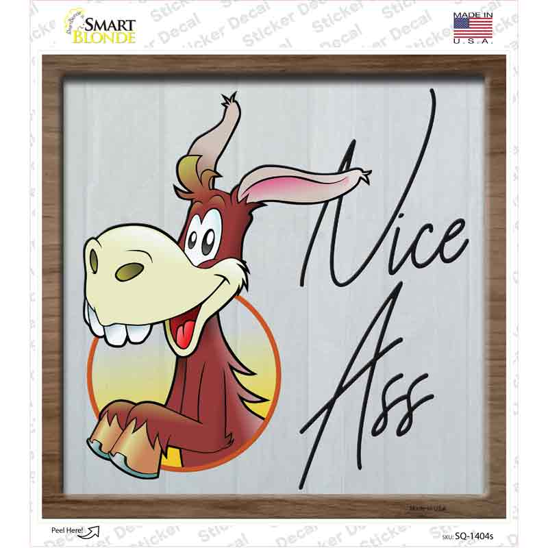 SQ-1404s-M Nice Ass Novelty Square Sticker Decal - Medium