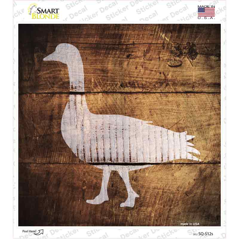 SQ-512s-M Duck Painted Stencil Novelty Square Sticker Decal - Medium