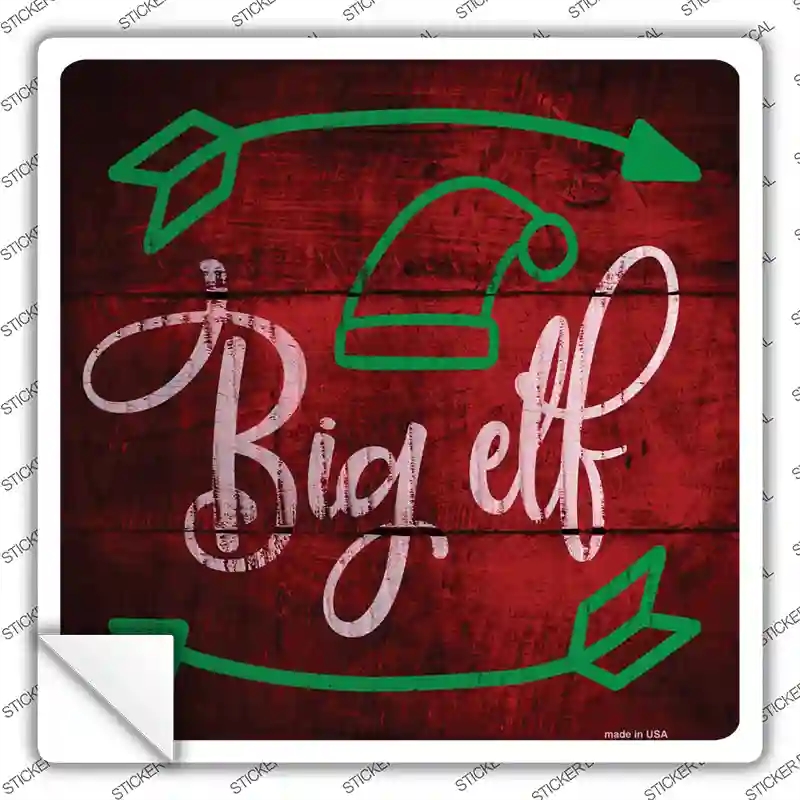 SQ-535s-S Big Elf Novelty Square Sticker Decal - Small
