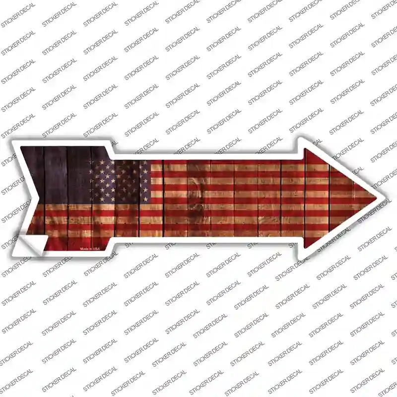 A-633s-S American Flag Novelty Arrow Sticker Decal - Small