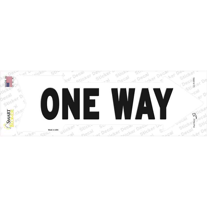 A-694s-M One Way Right Novelty Arrow Sticker Decal - Medium