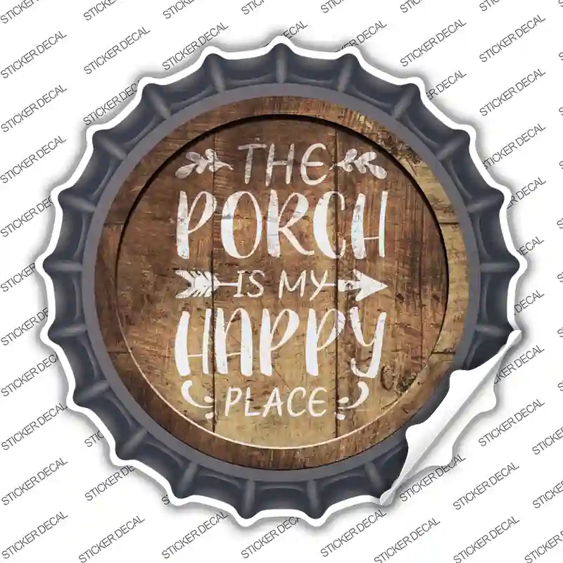 BC-1108s-S Proch is My Happy Place Novelty Bottle Cap Sticker Decal - Small