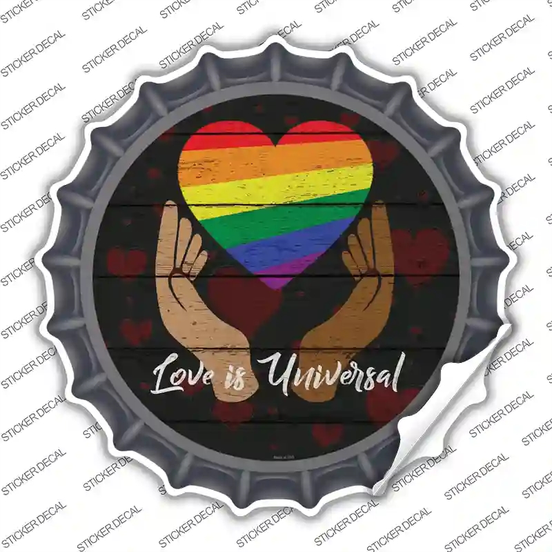 BC-1161s-S Love is Universal Novelty Bottle Cap Sticker Decal - Small