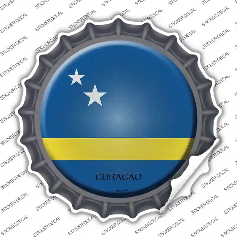 BC-247s-L Curacao Country Novelty Bottle Cap Sticker Decal - Large