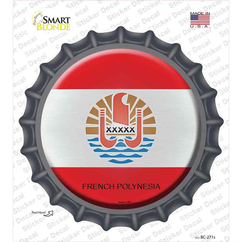 BC-271s-M French Polynesia Country Novelty Bottle Cap Sticker Decal - Medium
